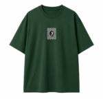 Arabic Calligraphy Waw & Dervish Graphic Green Oversized T-Shirt